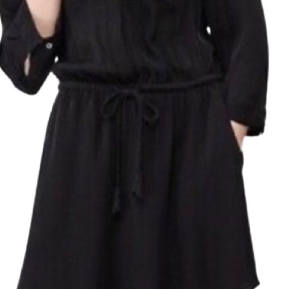 Aritzia Babaton 100 % Silk Black Bennett Dress With Pockets Size Medium M - Picture 4 of 9